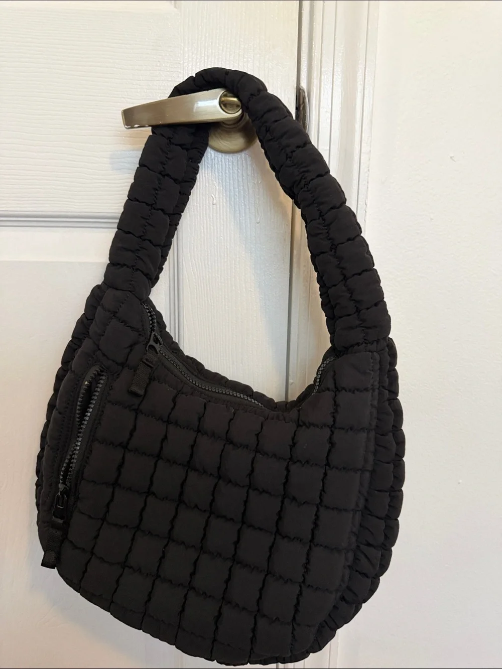 Quilted Shoulder Bag - Black